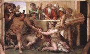 Michelangelo Buonarroti Sacrifice of Noah painting